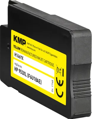 Produktbild von KMP Tintenpatrone passend für HP 953XL Yellow F6U18AE mit neuem KMP Hybrid-Chip