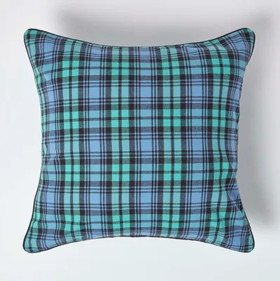 Immagine prodotto di HOMESCAPES Copricuscino tartan blu Blackwatch, 60 x 60 cm