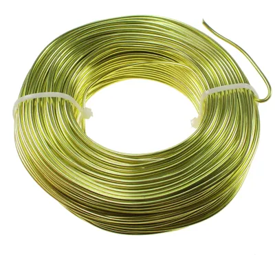 Produktbild von 60m Aluminiumdraht Ø 2mm Aludraht Basteldraht Dekodraht Schmuckdraht limone