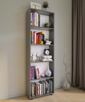 Produktbild von VCM Holzregal stehend | platzsparender Bücherregal | Maße ca. H. 169 x B. 56 x T. 20 cm | Elegante Aufbewahrung | Regal – Bulas 5 Fächer