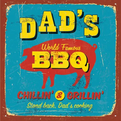 Obrázek produktu pro PPD DadS BBQ ubrousky, 20 ks, Stolní ubrousky, Tkanina, Modrá / Vícebarevná, 12,5 cm, 1251582
