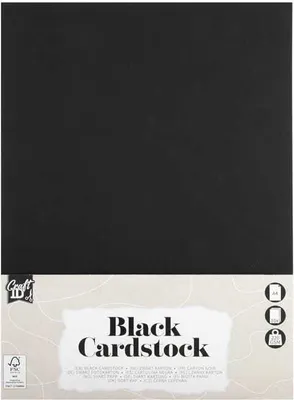 Produktbild von 10x 10 Blatt A4-Bastelkarton 220g/m² 100 Seiten schwarz dickes Papier dunkel