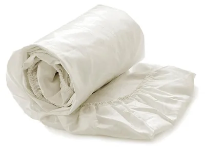 Produktbild von Heckettlane Off-White Spannbettlaken 90x210-220 cm - Hergestellt aus 100% Baumwoll-Satin