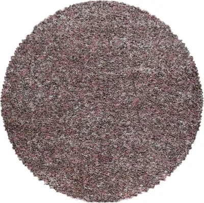 Produktbild von Hochflor Teppich Enrico rund, Farbe: Rosa, Größe:80 cm rund