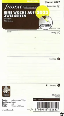 Produktbild von FILOFAX Kalendereinlage 2022
