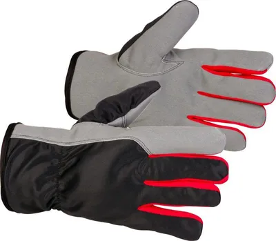 Imagen del producto de Guantes de protección térmica Strend Pro Bertus Winter, de textil y piel, talla 10/XL, en blíster - Pack de 4 uds.