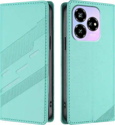 Immagine prodotto di Custodia per ZTE Blade V70 Design, custodia a portafoglio in Finto cuoio con slot per carte e funzione stand Türkis