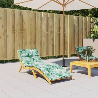 Produktbild von "2026 Promotion" Sonnenliegen-Auflage Blattmuster 180x60x4 cm Oxford-Gewebe - Gartenmöbelauflagen CC22027