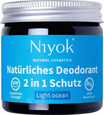 Produktbild von Niyok 2 in 1 anti-transpirante Deocreme - Light ocean 40ml, Unisex, Antitranspirant, Creme-Deo, Topf, 40 ml, Jeder Hauttyp