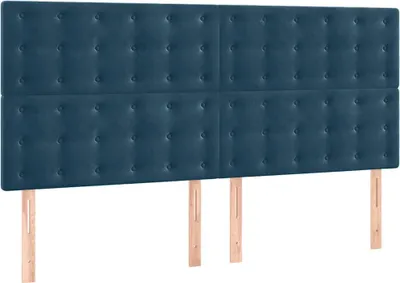 Immagine prodotto di vidaXL Testiere 4 pz. Velluto blu scuro 100x5x78/88 cm