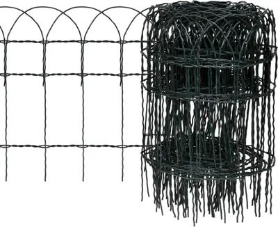 Immagine prodotto di The Living Store Recinzione per letti in ferro verniciato a polvere 10x0,4 m