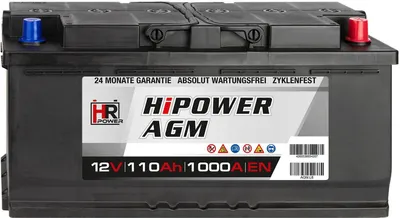 Produktbild von HR HiPower Autobatterie AGM Batterie 12V 110Ah