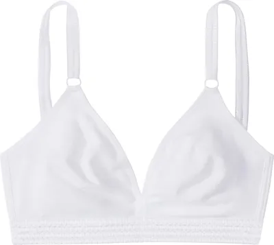Produktbild von petite fleur by Lascana Bralette-BH , BH ohne Bügel, Baumwoll-BH, Triangel-BH weiß+schwarz Größe 85 Cup B