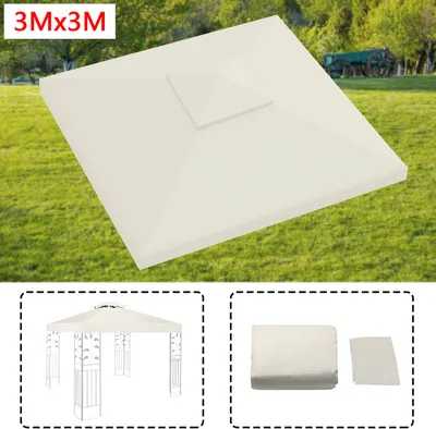 Image de Jopassy Toiture de remplacement Housse de remplacement Toiture de pavillon 3x3M Bâche de remplacement pour pergola