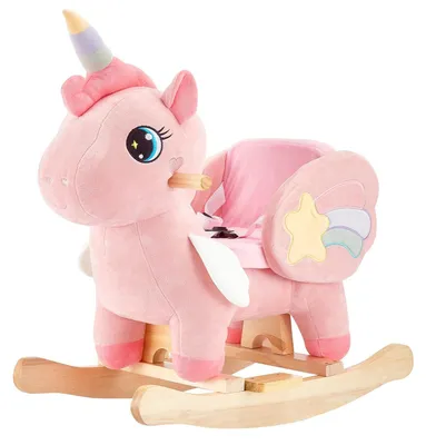 Produktbild von Rosa Einhorn-Schaukelpferd für Kleinkinder