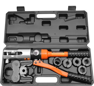 Zdjęcie produktu dla Hydrauliczne szczypce do zaciskania, maksymalna siła 10T, ergonomiczna konstrukcja, z formami 5 V