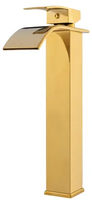Produktbild von Silla Cascade Hohe Waschtischarmatur Gold 30 cm, S-1001GD, Messing