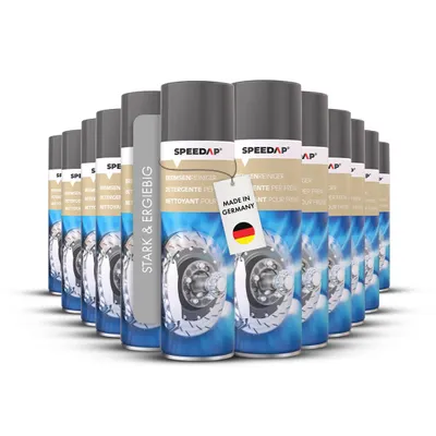 Produktbild von SPEEDAP Bremsenreiniger 500 ml 12er Set | Entfernt Öl, Fett, Silikon & Schmutz | Bremsscheiben & Metallteile | Rückstandsfrei & schnell ablüftend |  Germany