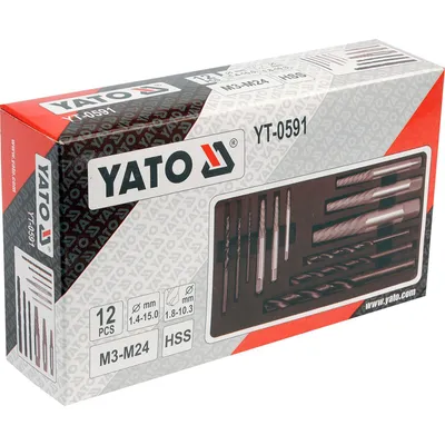 Produktbild von Yato YT-0591, Bohrer, Elektro-Mehrzweckwerkzeug, Bohrerbit-Set, Drehung der rechten Hand, 1,5 cm, Metall, Hochgeschwindigkeitsstahl (HSS)