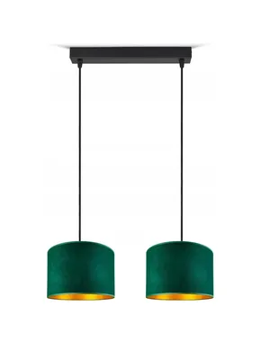 Image de Plafonnier Vert Lampe Lampe en velours Vintage Moderne E27 Lampe de designer 2 feux N230-H2-G
