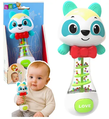 Produktbild von Rasselspielzeug für Babys, Teddybär mit bunten Bällen