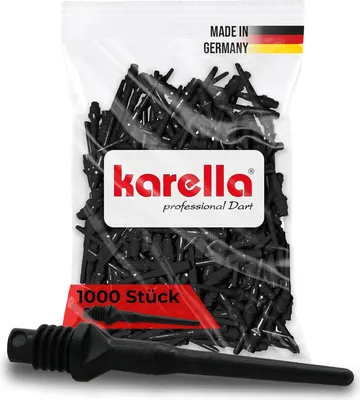 Produktbild von Karella Profi Dartspitzen Keypoint, 2BA Gewinde, 1000 Stück, schwarz