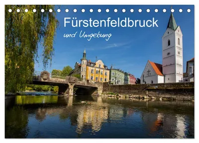 Zdjęcie produktu dla Fürstenfeldbruck i okolice (kalendarz biurkowy 2027, format DIN A5, układ poziomy), kalendarz miesięczny CALVENDO