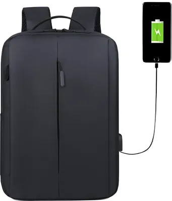 Productafbeelding van CarryQuest® - Rugzak voor heren - waterafstotend, USB-aansluiting, 20-35 liter, Oxford, zwart