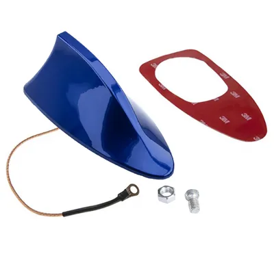 Produktbild von E43C Universal Shark Auto Dachantenne AM / FM Haifischantenne selbstklebend wetterfest Schwarz für PKW ab Baujahr 2010 Ersatzantenne Radioantenne