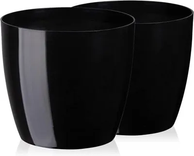 Produktbild von Runde Pflanzgefäße mit Grobdesign, 12 cm Durchmesser – Für Innen- und Außenbereich, 2er-Set