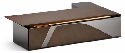 Produktbild von Moderner Schreibtisch aus Holz und Metall mit eleganten Akzenten