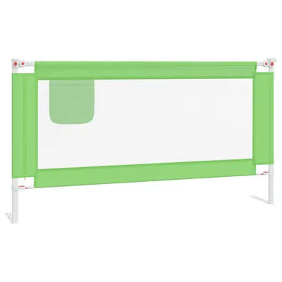 Image de vidaXL Barrière de sécurité pour jeune enfant Vert 160x25 cm Tissu