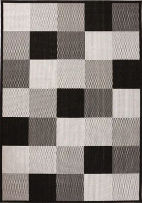 Produktbild von Robuster In- und Outdoor Flachgewebe Balkon Terrasse Küchenteppich, Maße:120x160 cm