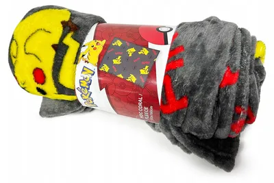 Produktbild von Carbotex Pokémon Kinderdecke 130x160 cm grau kuschelig