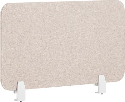 Obrázek produktu pro BELIANI Stolová přepážka béžová PET materiál látkový potah 72 x 40 cm akustický oddělovač na pracovní stůl domácí kancelář