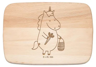Produktbild von Mr. & Mrs. Panda massivholzbrett Einhorn Vegan - Transparent - Geschenk, Gesund Leben, Holzbrettchen, Veganismus, Holzbrett, Veganer, Schneidebrett, Rohkost, jausenbrett