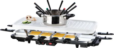 Produktbild von TV Das Original Gourmet Maxx Raclette- und Fondue-Set aus Keramik, 38 teilig - Grillfläche: 37 x 15 cm; 5497