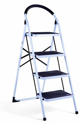 Immagine prodotto di Scala domestica chiudibile in acciaio 4 gradini gommati antiscivolo h95 cm Comfort Step