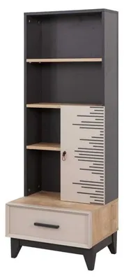 Image de Bibliothèque armoire chambre d'enfant étagère bois armoire bois gris bureau