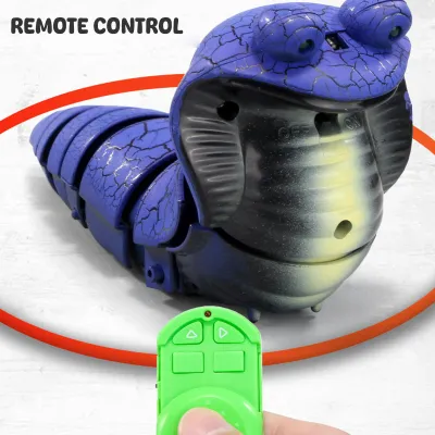 Image de Télécommande Serpent Farce Outil Réaliste RC Smart Sensing Jouet Mouvement amusant pour les enfants Bleu