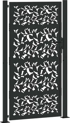 Produktbild von Gartentor Schwarz 100x175 cm Stahlblatt-Design