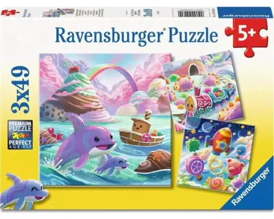 Produktbild von Kinderpuzzle 3x49 Teile - Süßigkeiten Küste