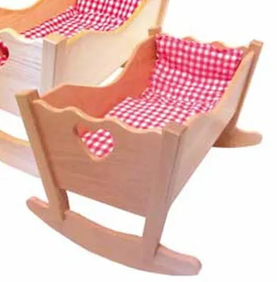 Produktbild von Puppenspielzeug Wiege Maße: L/B/H 58cm/ 43cm/ 37cm NEU
