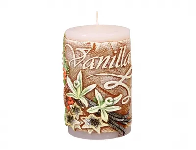 Zdjęcie produktu dla Świeca VANILLA CANCER zdobiona rzeźbiona świeca zapachowa d6x10cm
