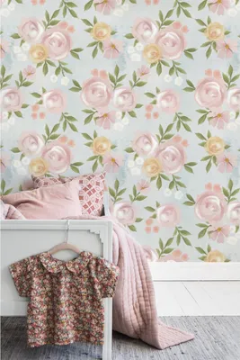 Produktbild von Coloray Fototapete 250x104 cm Vlies-Fototapete - Shabby Rose Vintage Floral