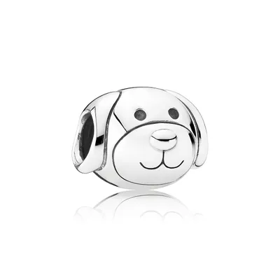 Image de Charm PANDORA, "Chien fidèle", en argent sterling, dimensions : 10 x 10,7 x 12 mm (largeur/hauteur/profondeur)