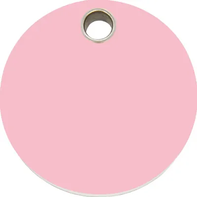 Produktbild von RedDingo Kunststoff Hundemarke mit individueller Gravur Kreis pink, Größe: L