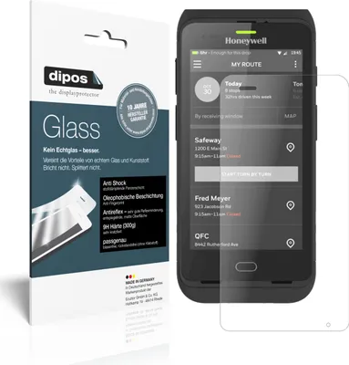 Produktbild von 2x Schutzfolie für Honeywell CT40 matt - Anti-Shock 9H Folie dipos Glass Kunststoffglas