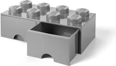 Produktbild von LEGO Aufbewahrungsbox mit Schubladen 250x500x180mm - grau