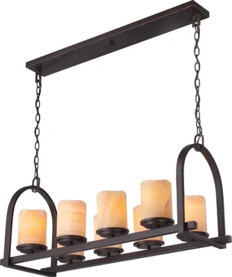 Produktbild von Elstead Aldora Pendelleuchte E27 8-fach Palladianische Bronze